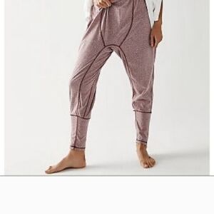 Free People Harem Joggers in Dusty Rose Heather